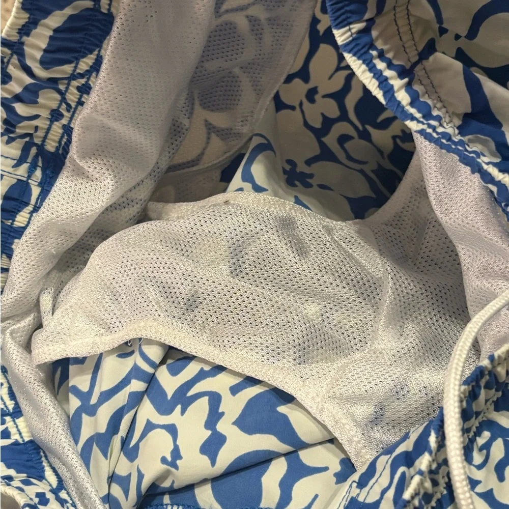 Lands' End Men's Tropical Hibiscus Swim Trunks - Size L (36-38)‎